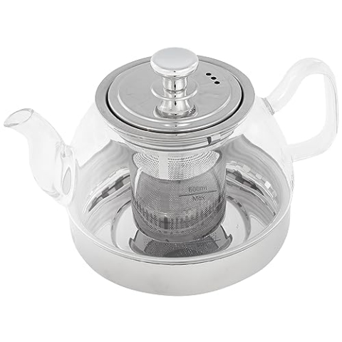 IBILI - Teekocher aus Glas mit Filter Induction, Borosilikatglas, 0,8 Liter, für Induktionsherde geeignet