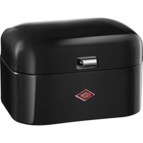 Wesco 235 101 Single Grandy Brotkasten schwarz 22 x 28 x 17cm (L/B/H), Edelstahl