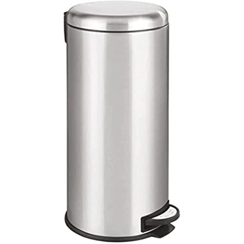 Basic-Treteimer Edelstahl 30L URBAN mit gewölbtem Deckel Eimer