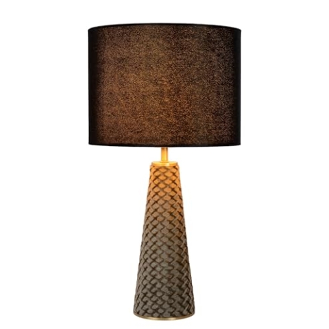 LUCIDE EXTRAVAGANZA VELVET - Tischlampe - Ø 25 cm - 1xE27 - Schwarz