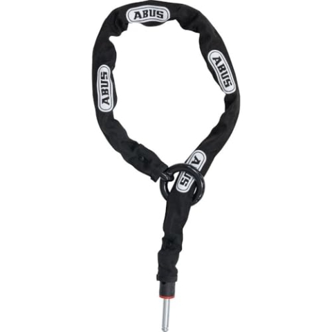 ABUS Rahmenschloss-Einsteckkette – Adaptor Chain 2.0 8KS – Kette zur Zweitsicherung des Fahrrads – 8 mm stark – 85 cm lang – Schwarz