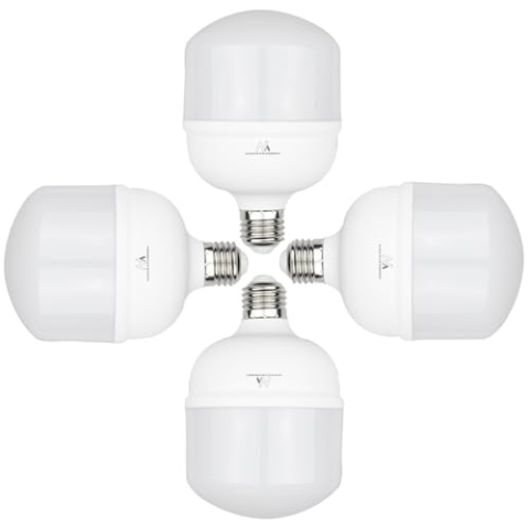 Maclean MCE304 CW 4-er Pack LED-Glühbirne E27 Birne LED Leuchtmittel 200 Grad Lichtwinkel Hochleistung Lampe Energiesparlampe Glühlampe Ultrahell (Kaltweiß, 4x Stück 48W)