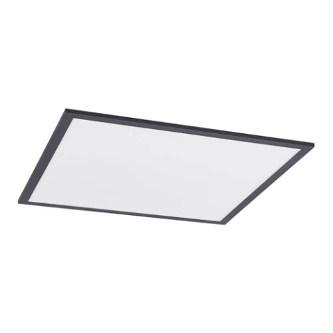 Lindby LED Panel Nelios (Modern) in Schwarz aus Aluminium (1 flammig,) - Bürolampe Deckenlampe Deckenleuchte Lampe Wohnzimmerleuchte