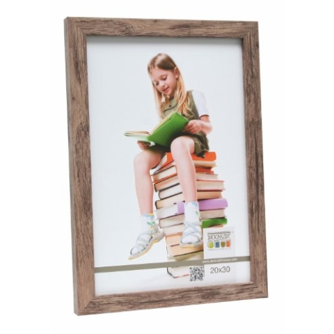 Deknudt Frames S45RH3-30.0X30.0 Bilderrahmen, Holz, Block-Zierleiste, 34,4 x 34,4 x 2,2 cm, Braun