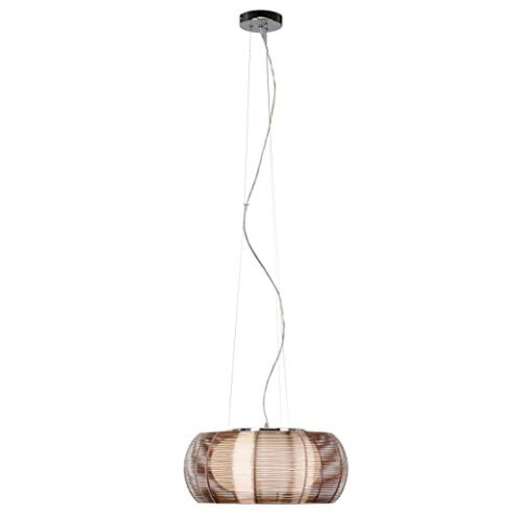 BRILLIANT Lampe Relax Pendelleuchte 40cm bronze/chrom | 2x A60, E27, 30W, g.f. Normallampen n. ent. | In der Höhe einstellbar/Kabel kürzbar | Für LED-Leuchtmittel geeignet