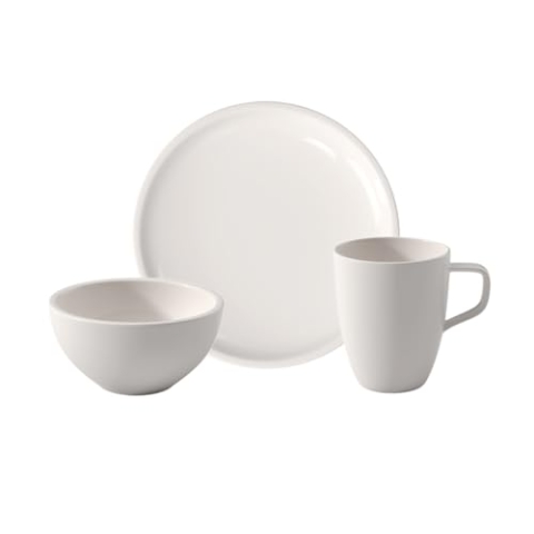 Villeroy & Boch – Artesano Original Frühstücksset Für Zwei Personen, 6 Teilig, Geschirr Set, Premium Porzellan, Weiß, Spülmaschinengeeignet