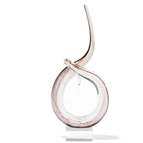 LEONARDO HOME Ease Skulptur 49,5 cm, Glas, beige, 10 x 20 x 50 cm