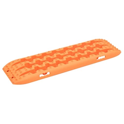 vidaXL Traktionsmatte 2 STK., Sandbleche Offroad, Anfahrhilfe Wohnmobil Recovery Board, Tracktionshilfe Traktionsband 10T, Orange Nylon