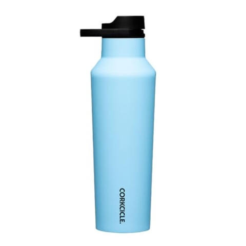 Corkcicle Sport Canteen Isolierbecher, Santorini, 590 ml, wiederverwendbare Wasserflasche hält Getränke 25 Stunden kalt und 12 Stunden heiß, Becherhalterfreundlicher Becher mit Schraubverschluss