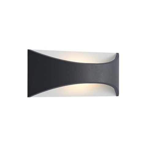 Lindby LED Wandleuchte außen Mathea (Modern) in Schwarz aus Aluminium (1 flammig,) - Außenwandleuchten Wandlampe Led Außenlampe Outdoor für Außenwand/Hauswand Haus Terrasse &