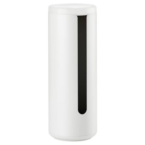 Zone Denmark Ume Toilettenpapieraufbewahrung für die Wand, Klopapierhalter Stehend aus Aluminium, Praktisches und Elegantes Badzubehör, Durchm. 15 cm, Höhe 40,5 cm, Weiß