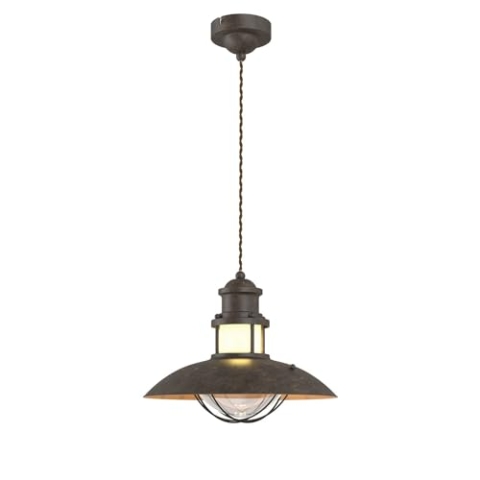Lindby Pendelleuchte Louisanne (Maritim) in Braun aus Metall (1 flammig, E27) - Deckenlampe Esstischlampe Hängelampe Hängeleuchte Flurleuchte