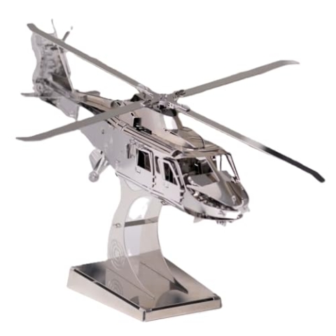 Lifting Spirit 3D-Mechanikhubschrauber-Modellbausatz aus Metall | Einzigartiger Aufziehmechanismus | DIY-Konstruktion aus Edelstahl mit Werkzeugkasten zum Sammeln, 134 Teile