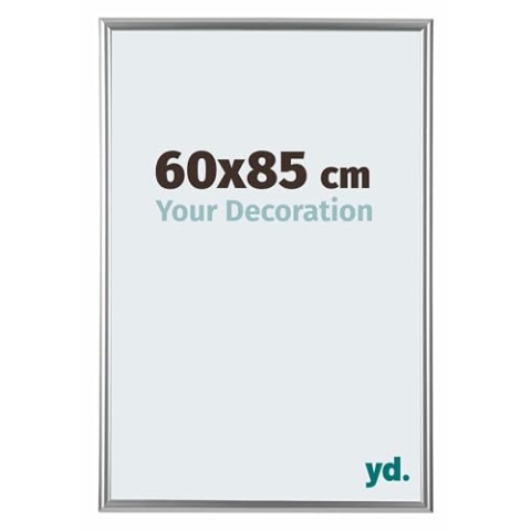 yd. Your Decoration - Bilderrahmen 60x85 cm - Silber - Bilderrahmen aus Kunststoff mit Acrylglas - Antireflex - 60x85 Rahmen - Bordeaux