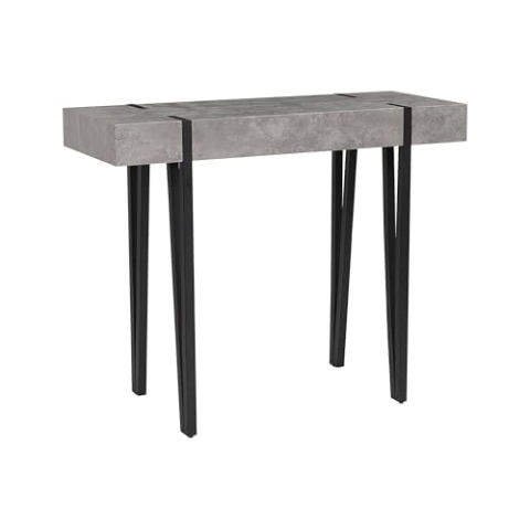 Konsolentisch hellgrau Betonoptik MDF-Platte 100 x 40 cm Adena