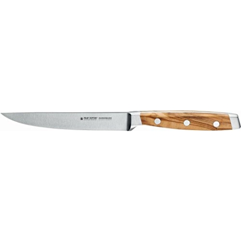 Felix SOLINGEN 834612 First Class Wood Steakmesser – 12cm Klingen-Stahl Schneide - Olivenholzgriff - Made in Germany