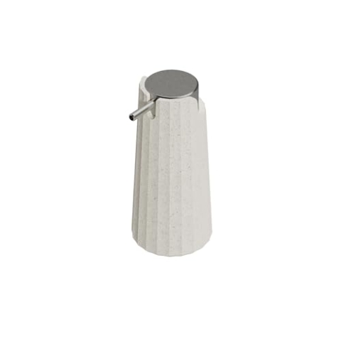 Cosmic Avenir Seifenspender für Badezimmer im Modernen und Polygonalen Design. Thekenverteiler aus recyceltem Kunststoff. Nachfüllbares 200 ml Zubehör in natürlichem Weiß