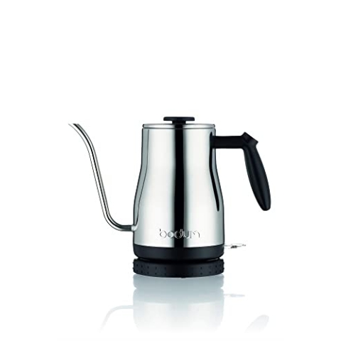 Bodum 11940-16EURO BISTRO Elektrischer Wasserkocher, 1200, Metall, 1 Liter, Edelstahl
