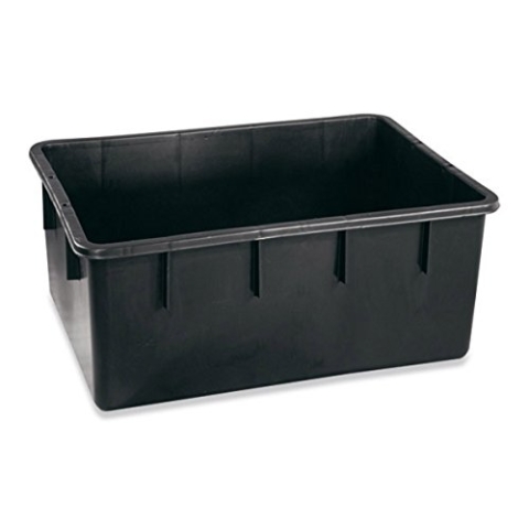Plastime rechteckig Fall, 160 l, LDPE, schwarz, 88,3 x 63,8 x 36,4 cm