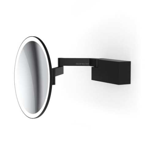 Decor Walther Vision R Wandkosmetikspiegel LED, schwarz matt - Vergrößerung 5-Fach