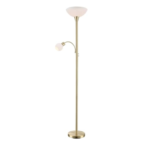 Lindby Stehlampe Elaina (Modern) in Gold/Messing aus Metall (2 flammig, E27) - Deckenfluter Stehleuchte Floor Lamp Standleuchte Wohnzimmerlampe Wohnzimmerleuchte