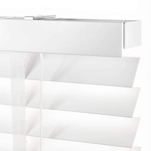 Holz Jalousie 50mm - Weiß - 100 cm x 250 cm - Fenster und Tür Jalousie - Holz-Jalousie