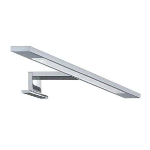 EGLO LED Spiegelleuchte Imene, Lampe Spiegel Badezimmer, Alu in chrom, Glas satiniert in weiss neutralweiß