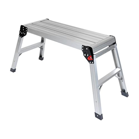 Güde Alu Arbeitsplattform, Arbeitstritt, Trittleiter, Trittbank GAAP 760, bis 150 kg, 760x300 mm, Podest klappar, Arbeitsbühne