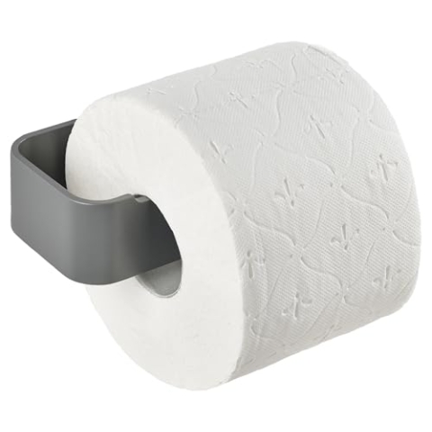 Zone Denmark Ume Toilettenpapierhalter - Klopapierhalter im Schlichten Design - Klorollenhalter 1 Stück - Inkl. Schrauben und Dübel - aus Aluminium - 16,4 x 7,6 x 4 cm - Grau