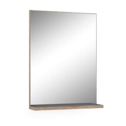 Vicco Badezimmerspiegel Niko, Badspiegel, Anthrazit/Viking Oak, 60 x 80 cm