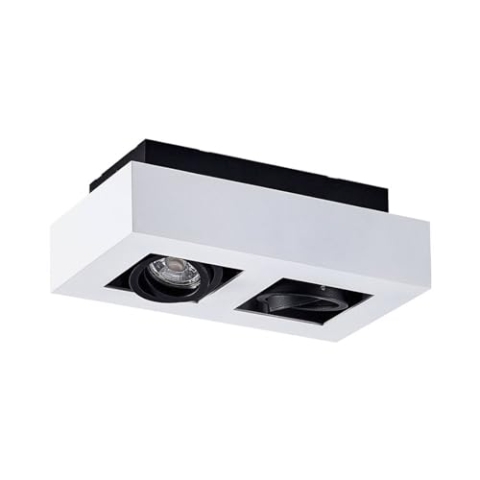 Arcchio Strahler Vince (Modern) in Weiß aus Aluminium (2 flammig, GU10) - Deckenlampe Deckenleuchte Lampe Spot Flurleuchte