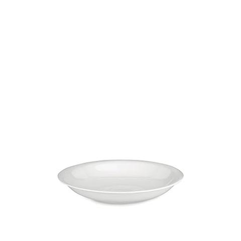 Alessi "All Time", 4 Stück Suppenteller aus Bone China, 22 centimeters, Weiss/Opulenter Garten