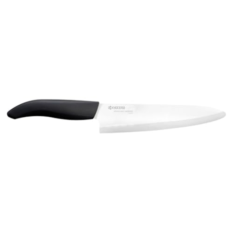 Kyocera GEN Keramik Kochmesser | Klinge 18 cm | ergonomisch geformter Griff | extrem scharfes Küchenmesser | Kochmesser Profi Messer | Einfaches Schneiden von Gemüse und Fleisch