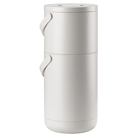 Zone Circular Mülleimer, Durchm. 31,5 x 65,5 cm - 22+12 Liter, Warm Grey