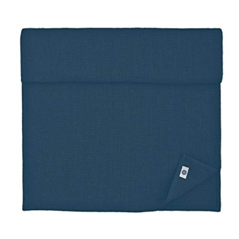 Linen & Cotton Tischläufer Stoff Tischband Tischdeko Hygge 100% Leinen, Dunkelblau Blau (40 x 350 cm) Lang Läufer Tisch Esstisch Deko für Home Küche Party Brunch Weihnachten