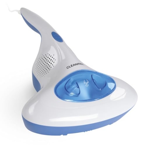 CLEANmaxx Milben-Handstaubsauger | Antimilben-Sauger mit UV-C-Licht | Reinigung und Desinfizierung in einem Schritt | inkl. HEPA Filter [Blau]