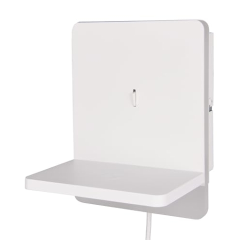 Trio Leuchten LED Wandleuchte Fairfield 248670131, Metall Weiß matt, 9 Watt LED, induktives Ladefeld, USB Ladebuchse, dimmbar