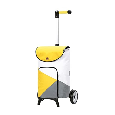 ANDERSEN Einkaufstrolley - Shopper Fun Ester gelb 47 L Einkaufsroller,hochwertig,wasserabweisend, Aluminium, Griff ergonomisch, leicht