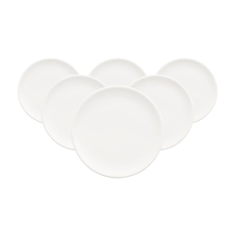 Villeroy & Boch Royal Deckel für Schälchen/Teller 6er Set, 11 cm, Kleine Geschirr-Abdeckung, Schlicht & Elegant, Premium Bone Porcelain, Weiß