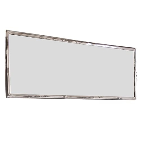 Loberon Spiegel Kaplin, Hochwertige Eleganz, Zeitloser Chic, Klassischer Look, Wandspiegel, Wohn-Accessoire, Aluminium, Spiegelglas, Silber