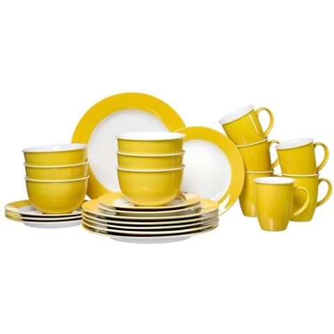 Kombiset Doppio, 24-teilig, Gelb