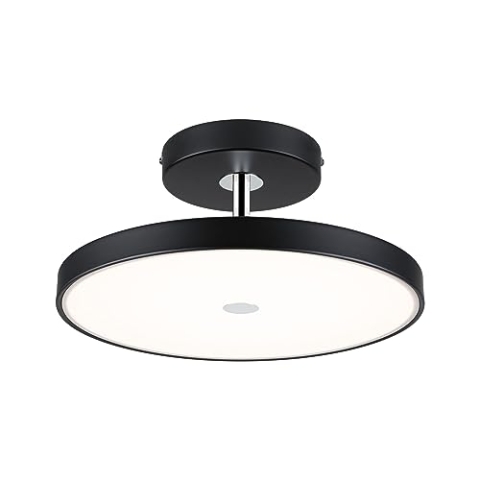 Paulmann 96781 LED Deckenleuchte 3-Step-Dim Hildor 2700K 2100lm 230V 26,5W dimmbar Schwarz matt, Chrom