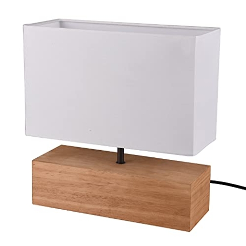 Reality Leuchten Tischleuchte Woody R50181030, exkl. 1x E27, Holzfarbig, 30cm x 12cm