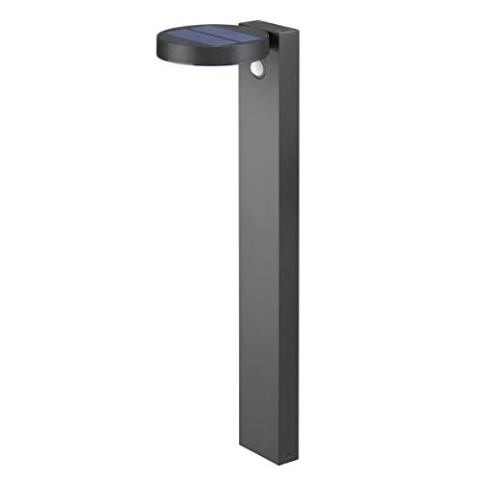 Reality Leuchten LED Solar Außenwegeleuchte Posadas R42251142, Kunststoff anthrazit, inkl. 4.5 Watt LED, Bewegungsmelder Wegeleuchte