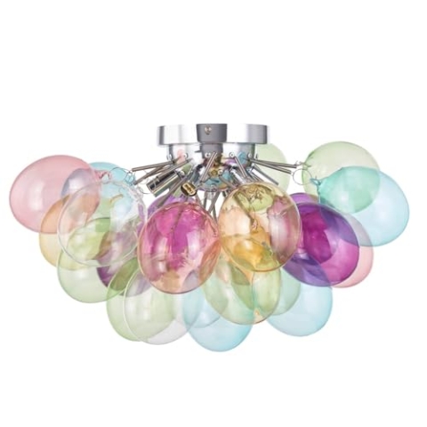 Lucande Deckenlampe Diborah (Design, Modern) aus Glas (6 flammig G9) - Deckenleuchte Lampe Wohnzimmerleuchte