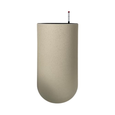 Avoid Seville Collection Beige Pflanzkübel Groß Außen - Blumentopf Innen, Selbstbewässernd, Texturierter Plastik hydrokultur Topf, Hoher Runder Blumentopf Groß, 70cm Hoch, 41cm Durchmesser