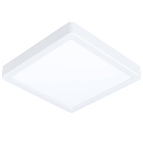 EGLO connect.z Smart-Home LED Bad-Deckenlampe Fueva-Z, L x B 21 cm, ZigBee, App und Sprachsteuerung Alexa, Lichtfarbe (warmweiß-kaltweiß), dimmbar, Metall Aufbauleuchte weiß, IP44