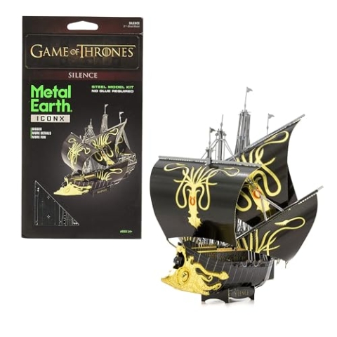 Fascinations - Metal Earth ICONX - Game of Thrones, lasergeschnittener 3D-Konstruktionsbausatz, ab 14 Jahren (Greyjoy´s Ship)