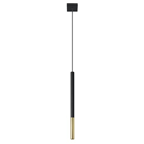 Sollux Pendelleuchte – Pendelleuchte Esstisch – Hängeleuchten & Pendelleuchten – Deckenlampe Hängend – Glühbirne Nicht im Lieferumfang Enthalten – MOZAICA 1 Schwarz, Gold - G9-Fassung