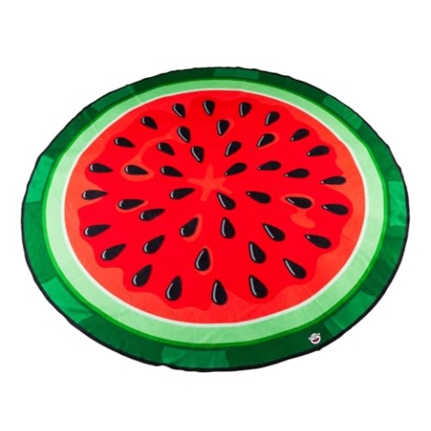 BigMouth Inc. Rundes Strandtuch Wassermelone, 152x152x1 cm